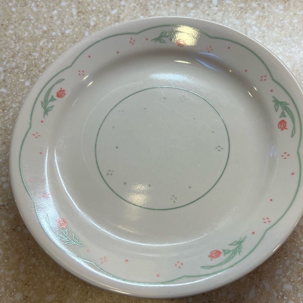 Set of 6 CORELLE CALICO ROSE 7.25 Salad or Bread small plates - Picture 6 of 16